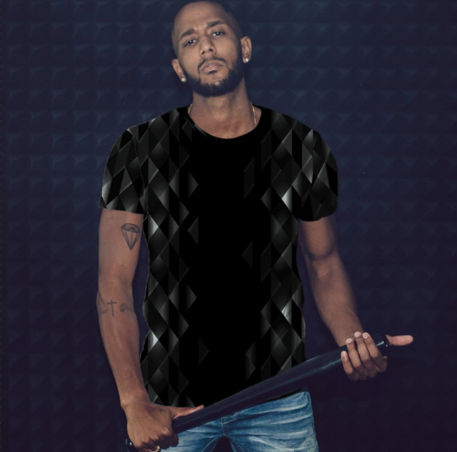 T-shirt 3D All Over Print with Geometric Pattern Theme