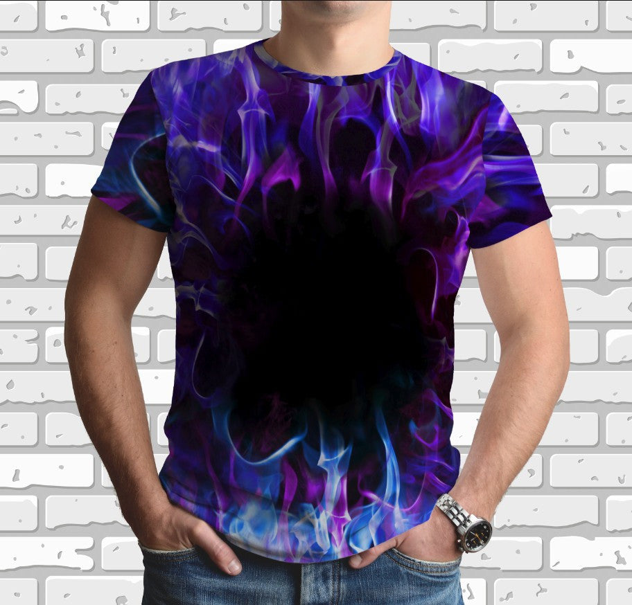 T-shirt 3D All Over Print Graffiti Vibe Neon Fire