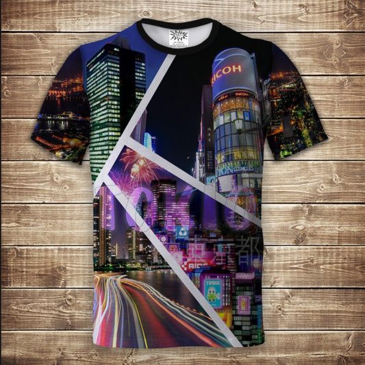 T-shirt 3D All Over Print Tokyo Adult and Children Sizes