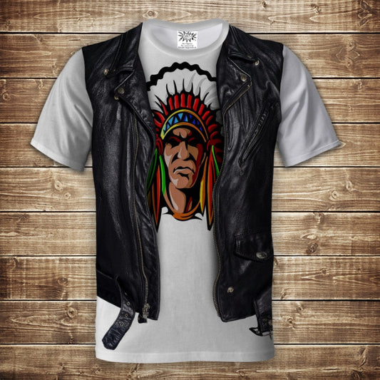T-shirt 3D All Over Print 2-in-1 T-shirt + Vest Indian Native Adult and Children Sizes
