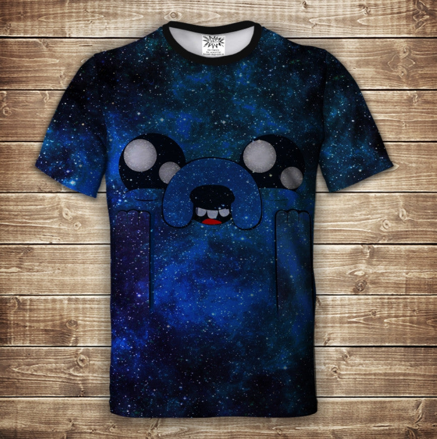 T-shirt 3D All Over Print Adventure time Jake Cosmic Adult and Kids Sizes