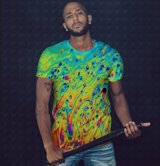 T-shirt 3D All Over Print with Tie Dye theme