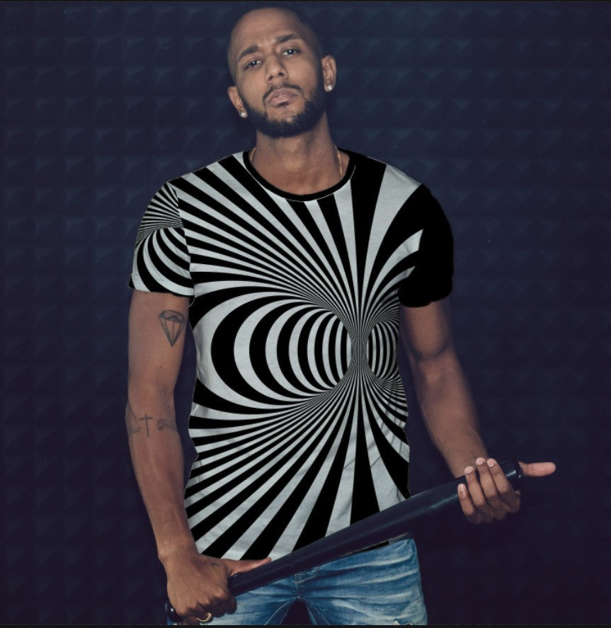 T-shirt 3D All Over Print with Optical Illusion Theme