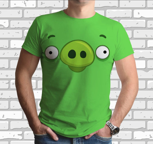 T-shirt 3D All Over Print Angry Birds Crown Pig
