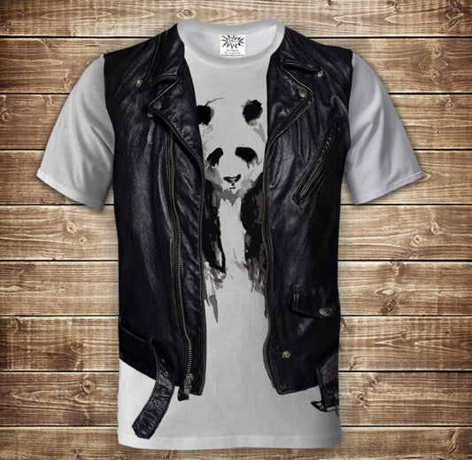 T-shirt 3D All Over Print 2-in-1 T-shirt + Vest Panda Watercolor Adult and Children's Sizes