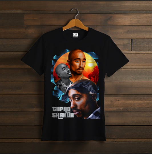 T-shirt 2PAC TUPAC rapper black 7