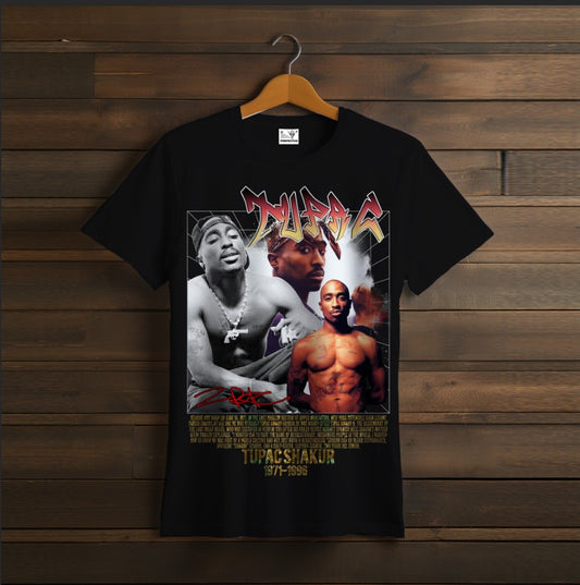 T-shirt 2PAC TUPAC rapper black 05