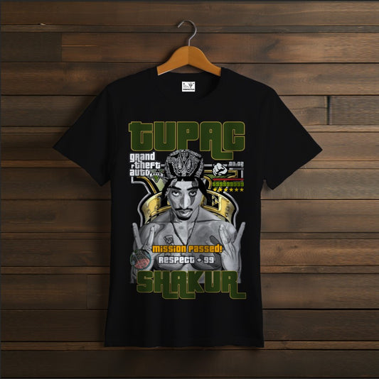 T-shirt 2PAC TUPAC rapper black 4
